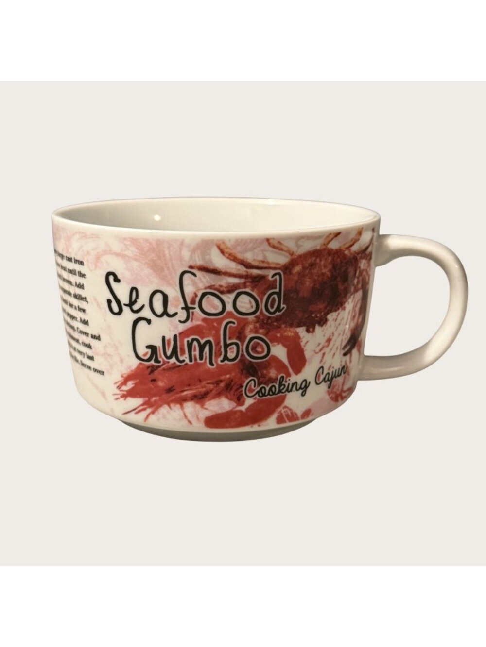 Seafood Gumbo Cajun Cooking Recipe Ceramic Mug With Recipe